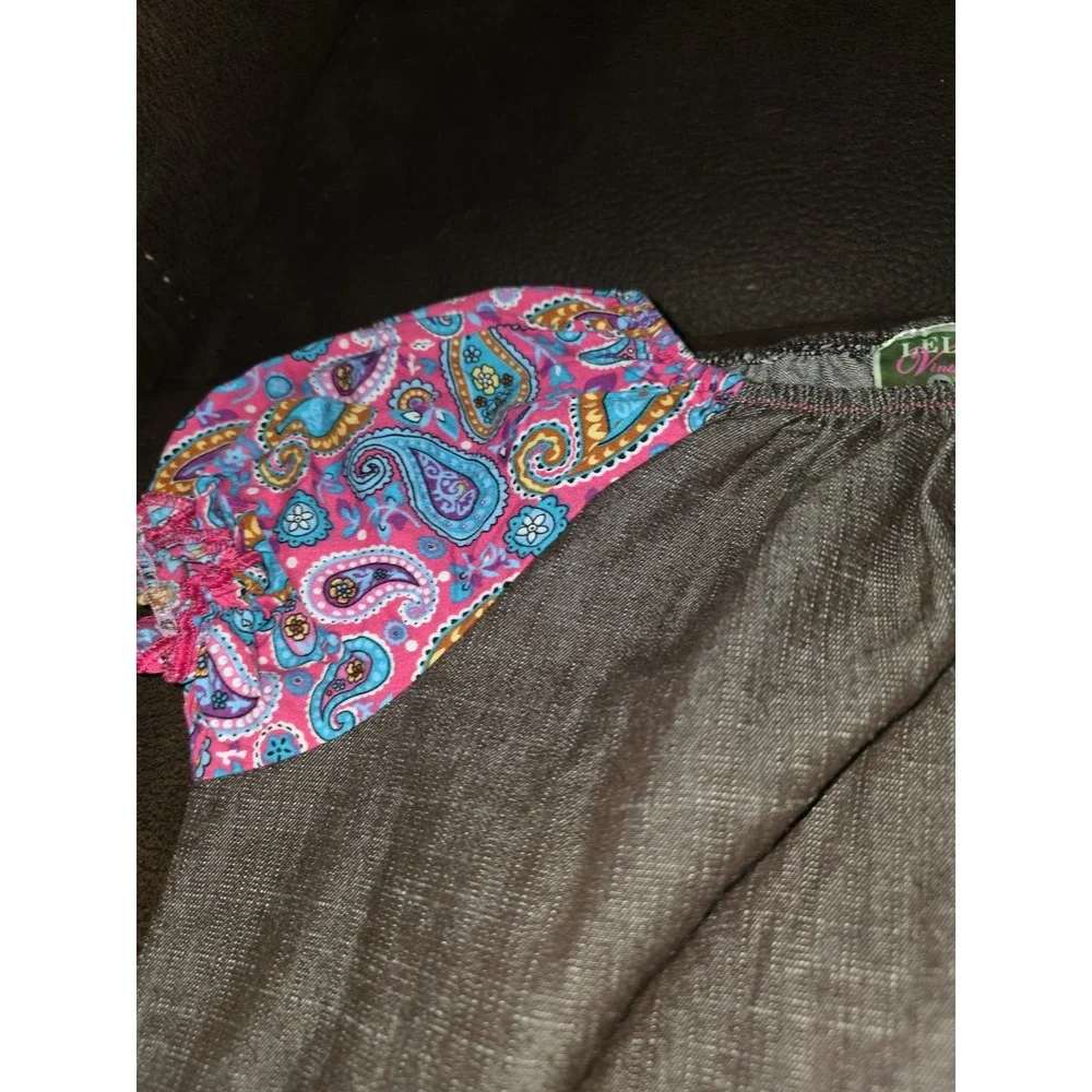 Lele vintage brown dress with pink pattern size 4t